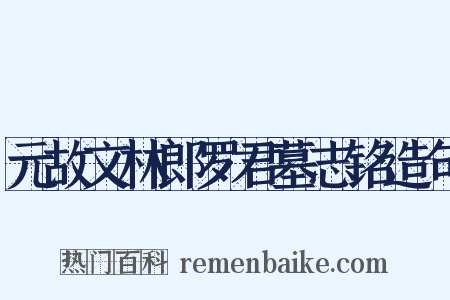 元故文林郎罗君墓志铭造句是什么意思的图片